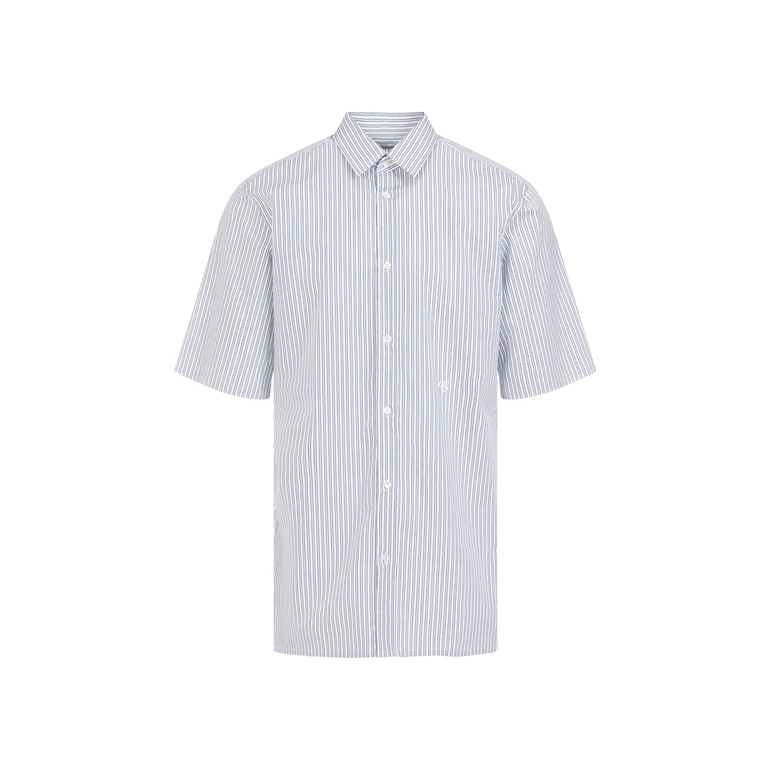 MAISON MARGIELA Contemporary Striped Cotton Shirt - Short Sleeve
