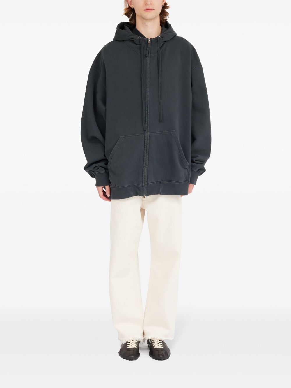 MAISON MARGIELA Oversized Zip-Up Hoodie - Size 48 IT