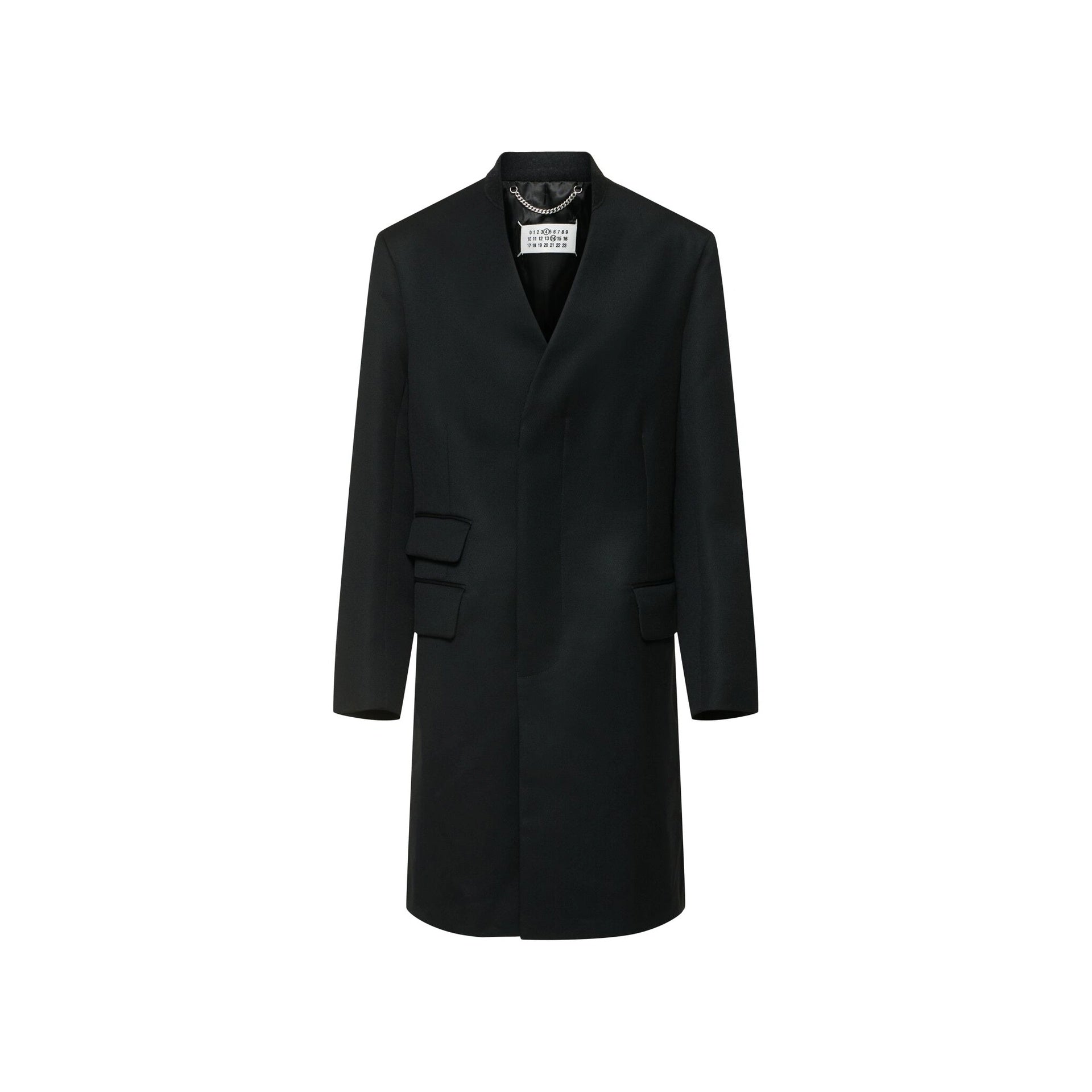 MAISON MARGIELA Loose Fit Wool Jacket with Padded Shoulders
