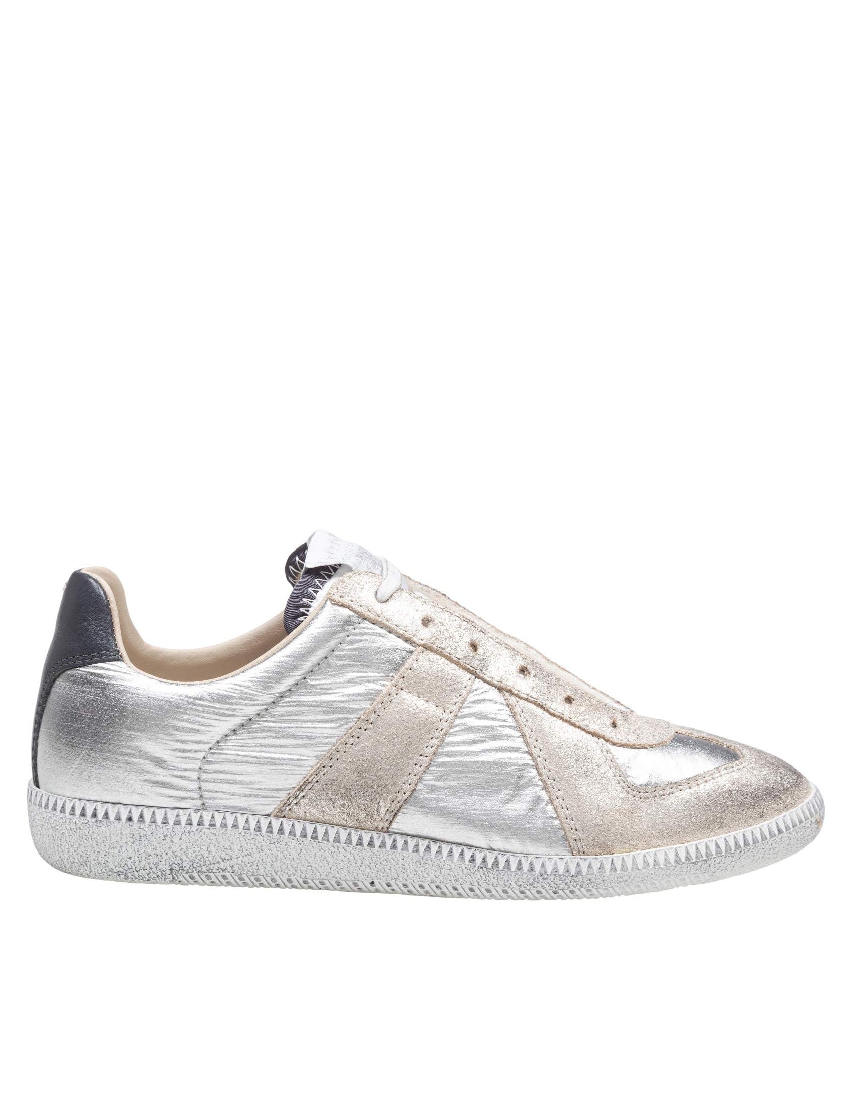 MAISON MARGIELA Replica Sneaker in Metallic Leather and Suede for Women - Fall Winter