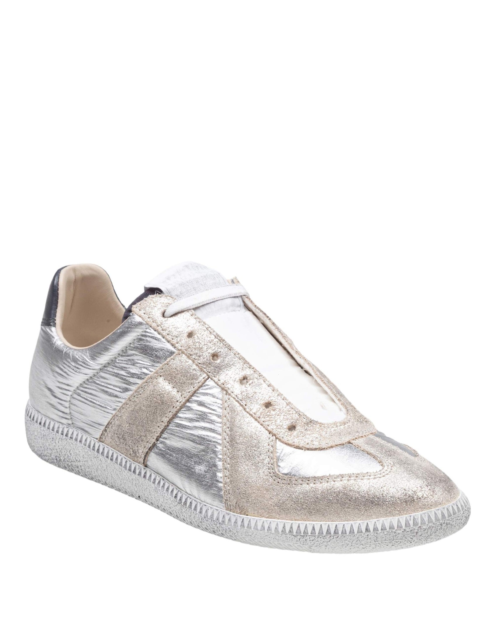 MAISON MARGIELA Replica Sneaker in Metallic Leather and Suede for Women - Fall Winter