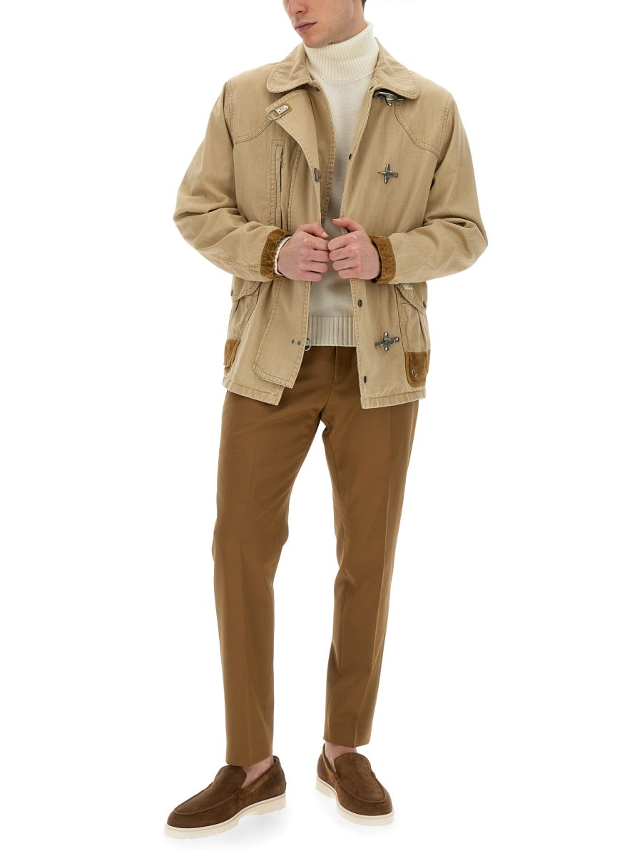 FAY Men's Regular Fit Jacket with 4 Hooks - Size L
