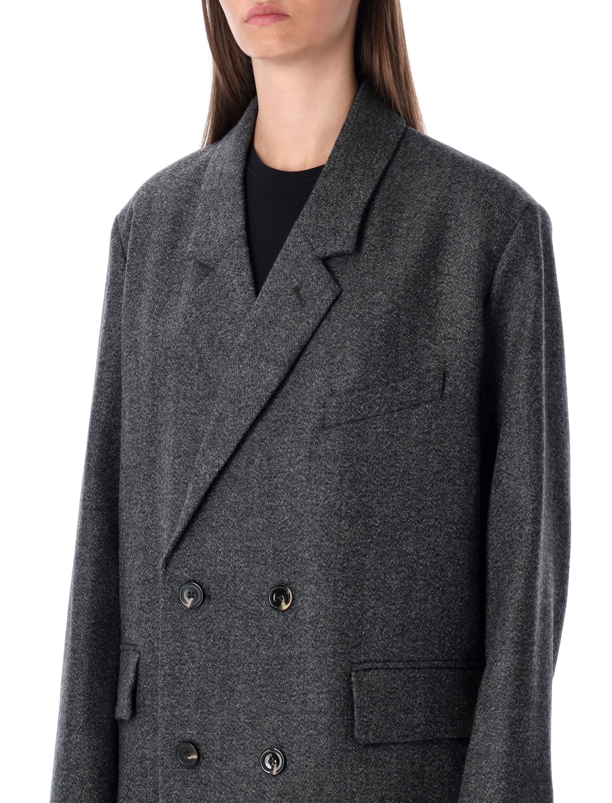 SOEUR Mid-Length Virgin Wool Jacket for Women
