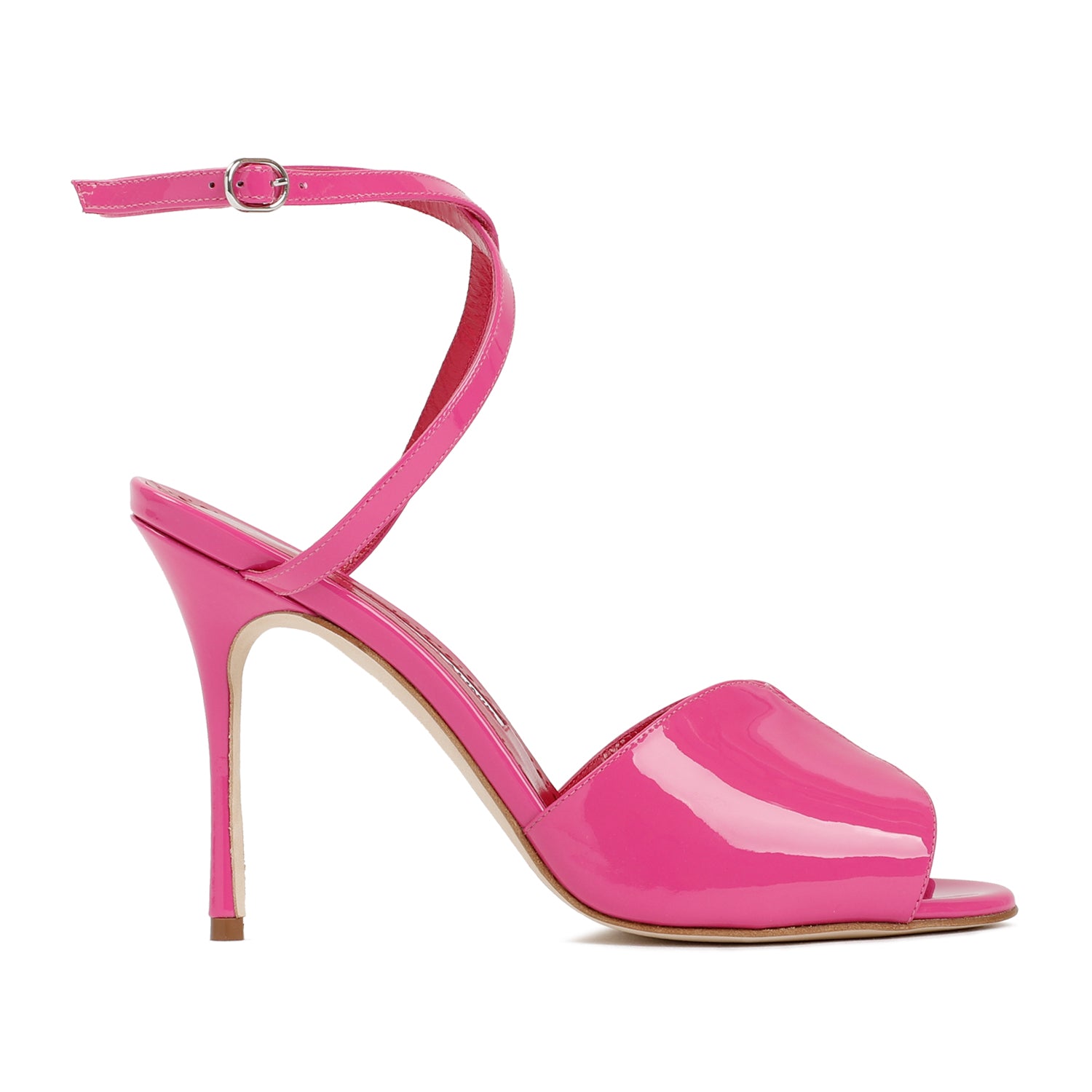 MANOLO BLAHNIK Elegant Stiletto Sandals with Adjustable Ankle Strap - 10.5cm Heel