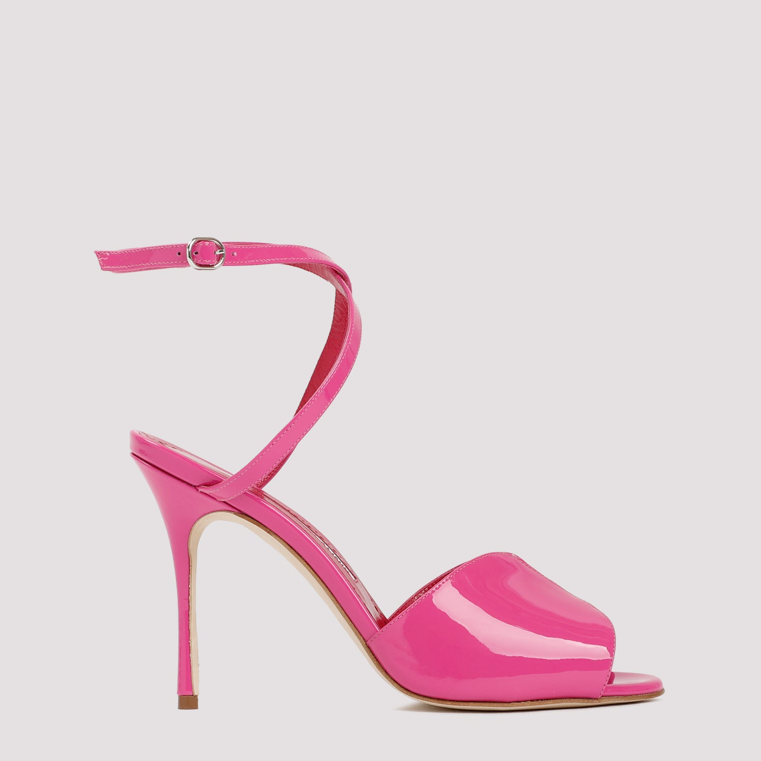 MANOLO BLAHNIK Elegant Stiletto Sandals with Adjustable Ankle Strap - 10.5cm Heel