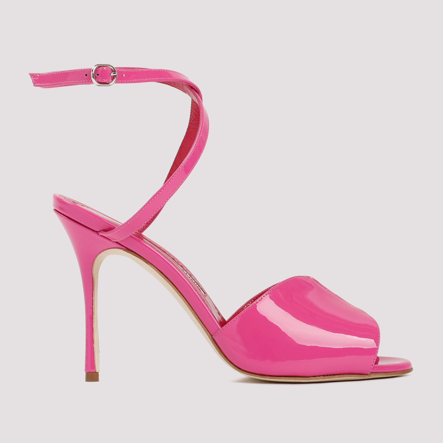 MANOLO BLAHNIK Elegant Stiletto Sandals with Adjustable Ankle Strap - 10.5cm Heel