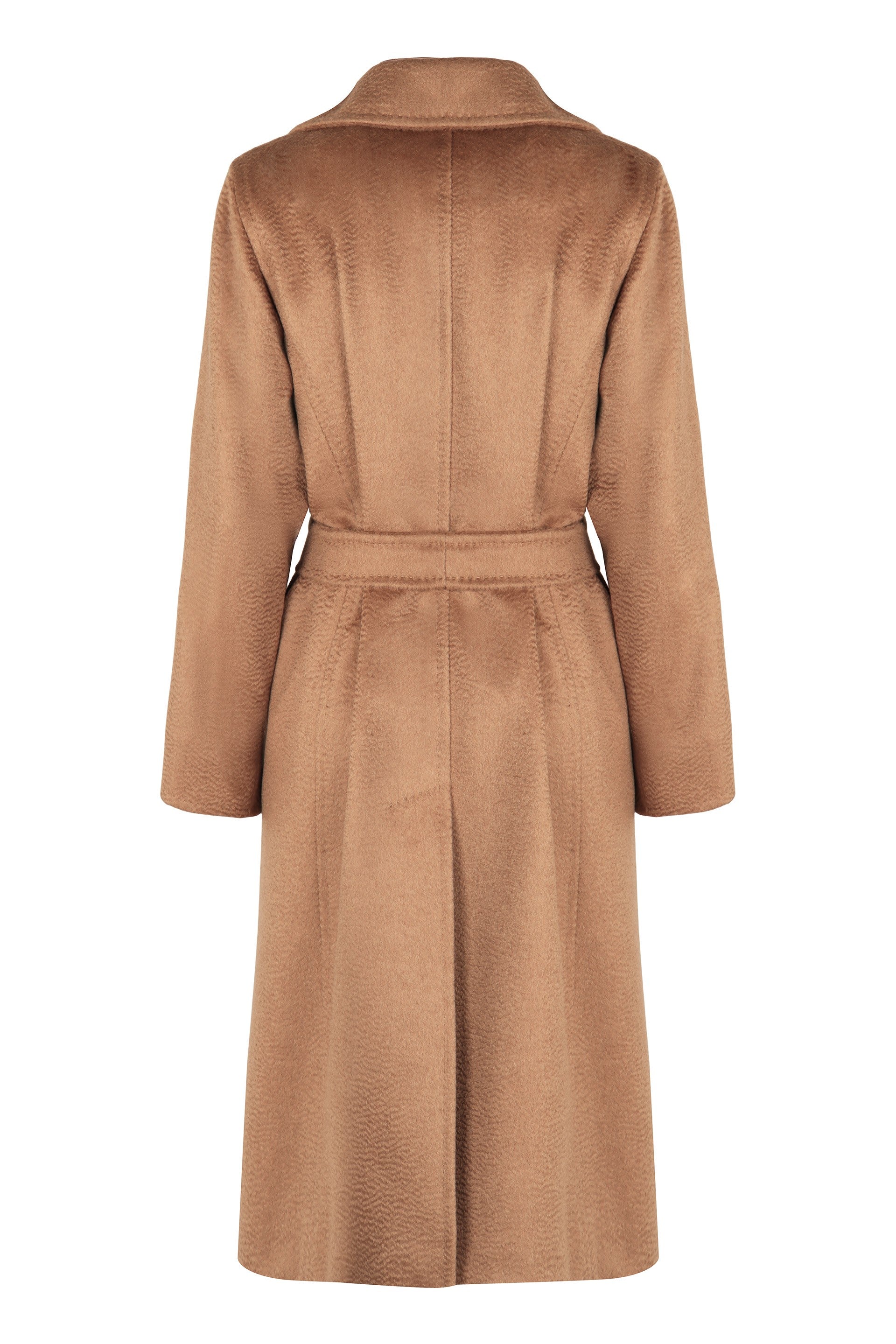 MAX MARA Manuela Camel Wool Jacket with Coordinated Waist Belt
