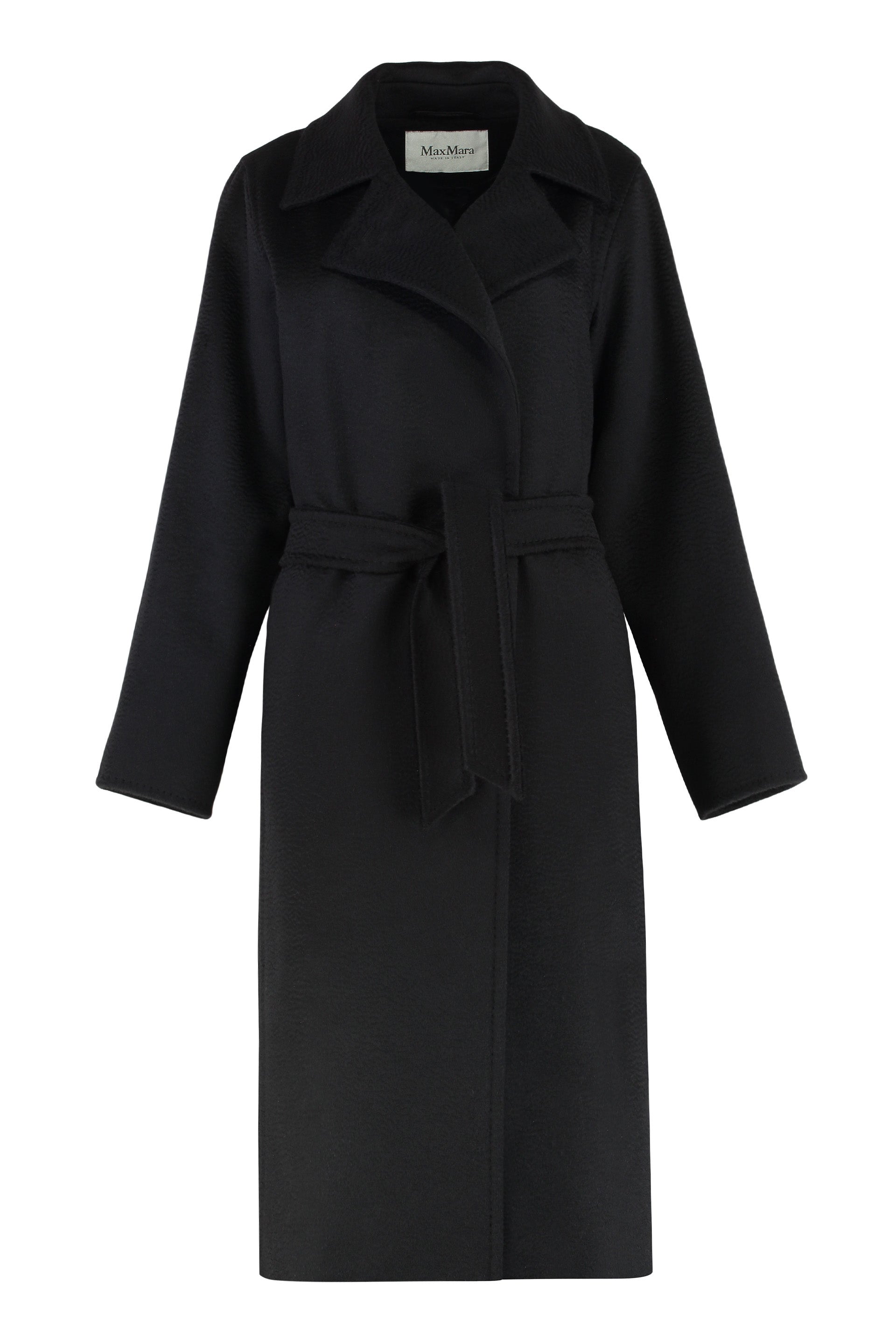 MAX MARA Manuela Camel Wool Jacket with Coordinated Waist Belt