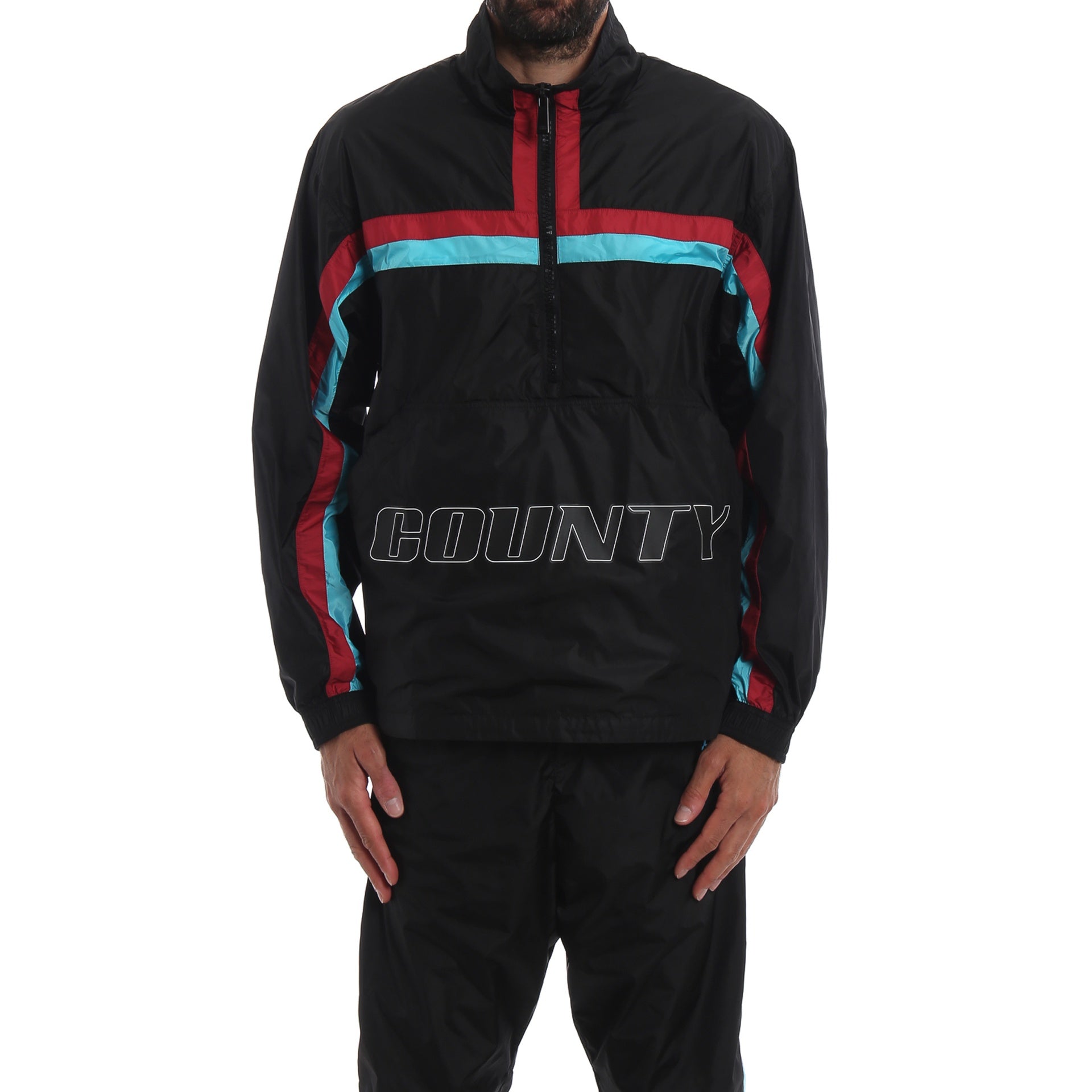 MARCELO BURLON COUNTY OF MILAN Logo Windbreaker Jacket for Men