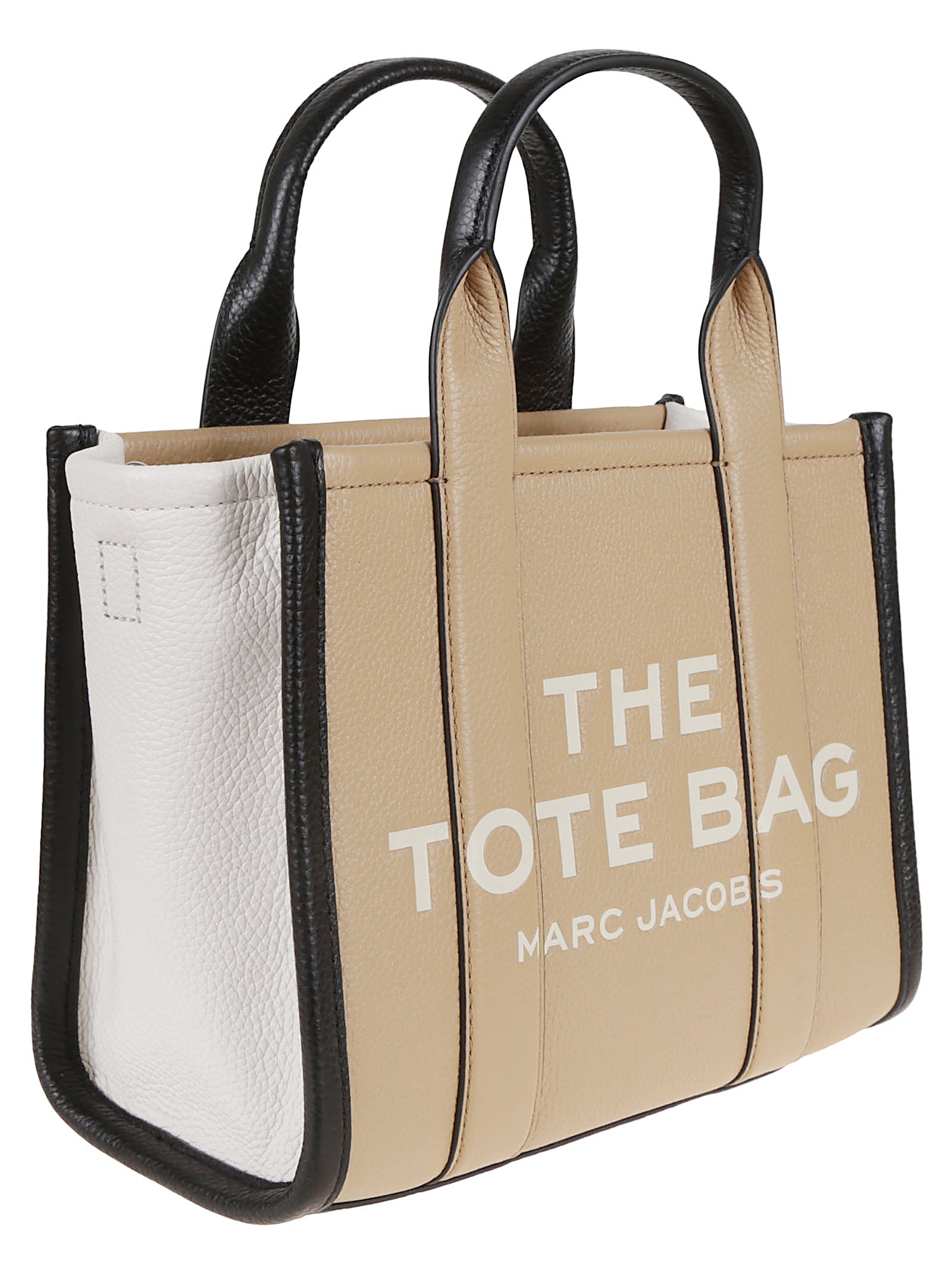 MARC JACOBS Mini Two-Tone Leather Tote Handbag