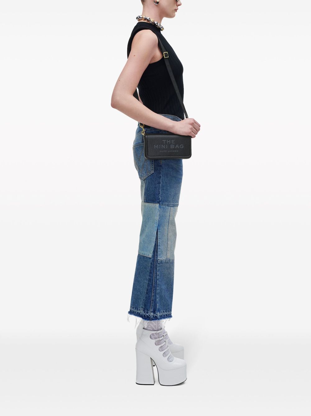 MARC JACOBS Hammered Leather Shoulder Bag - Mini