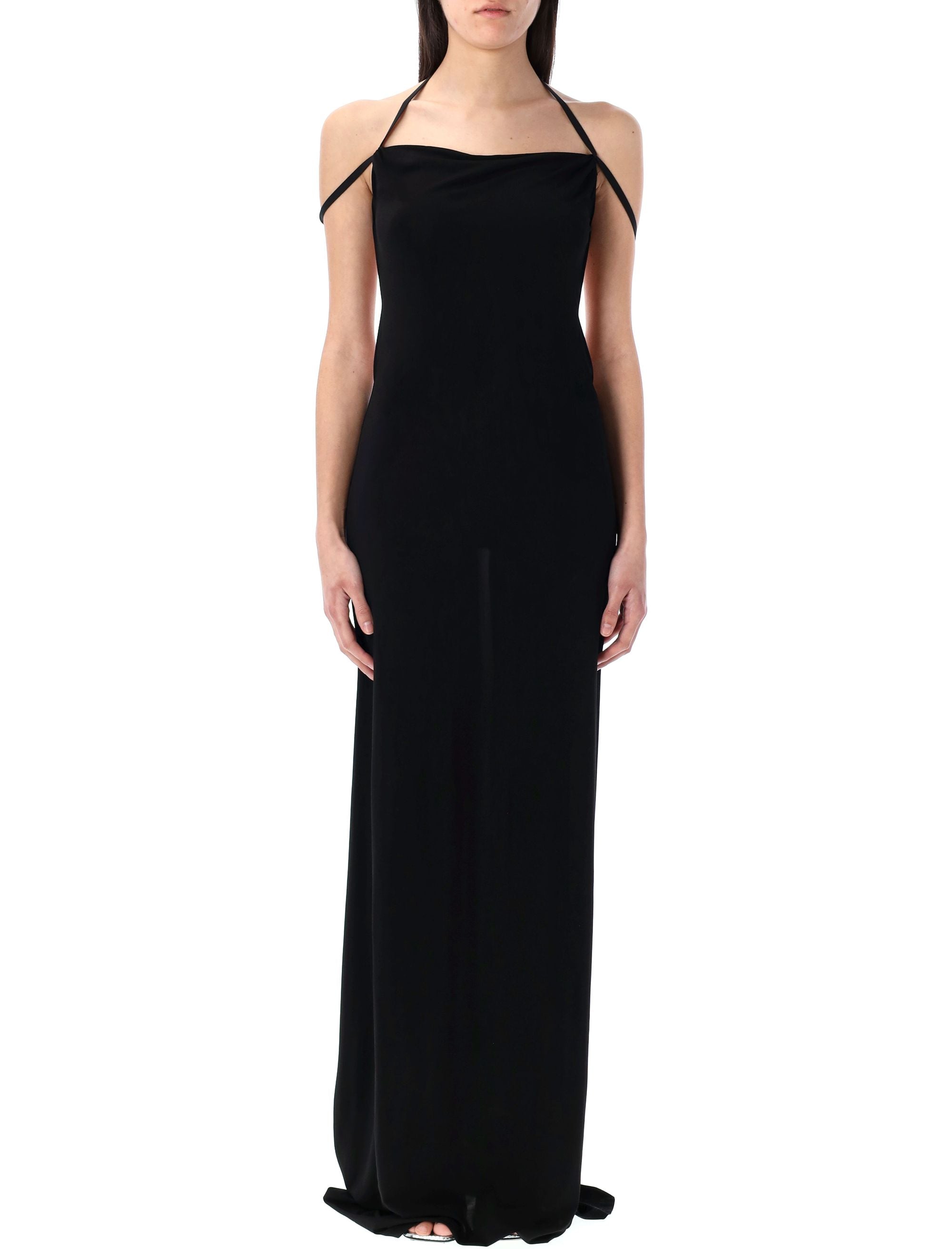 MARINE SERRE Draped T-Shirt Long Dress