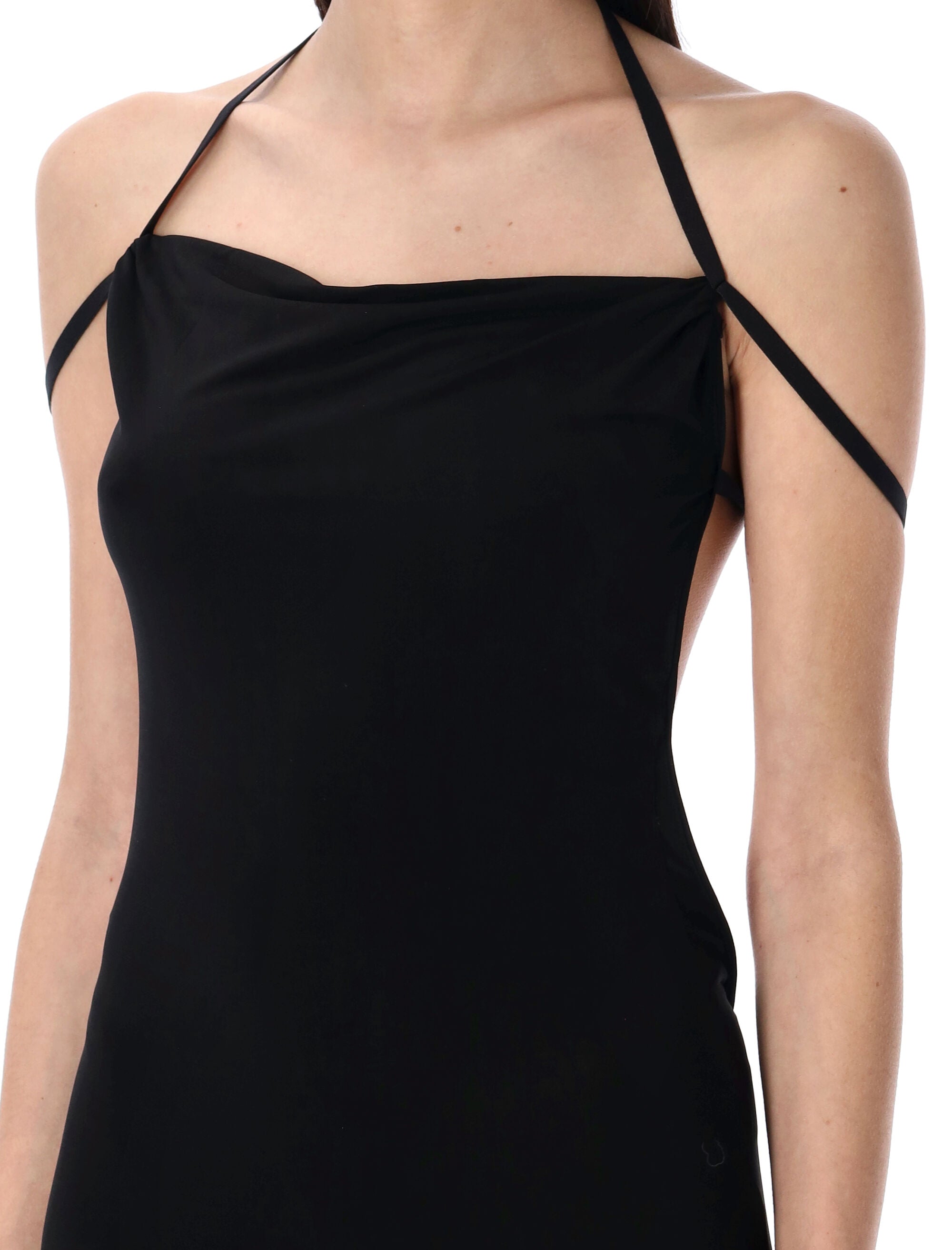 MARINE SERRE Draped T-Shirt Long Dress