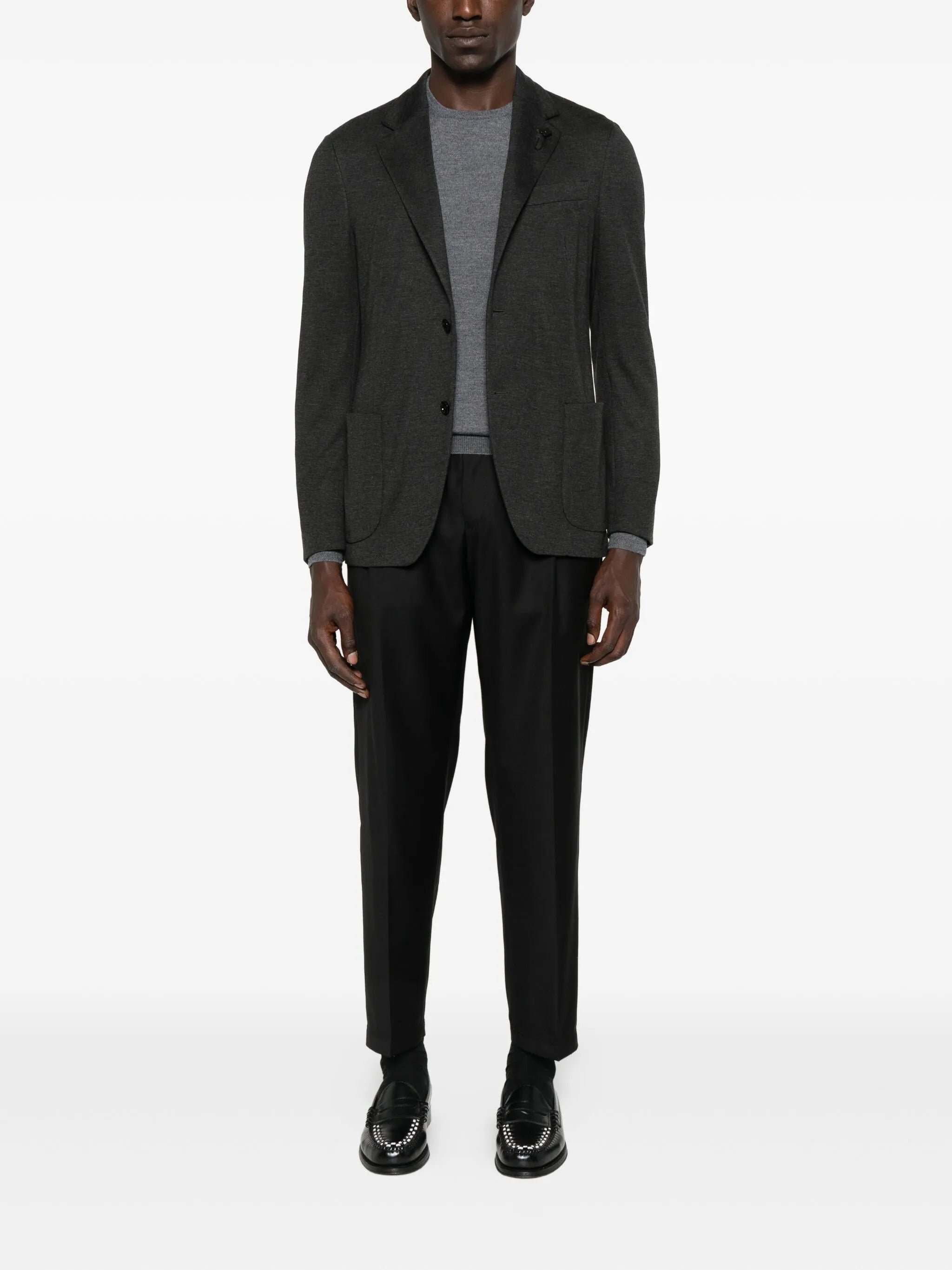 TAGLIATORE Marley Sweater - Size 48 Men's Crew Neck with Ribbed Trim