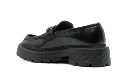 JIMMY CHOO 100% Leather Slip-On Loafers