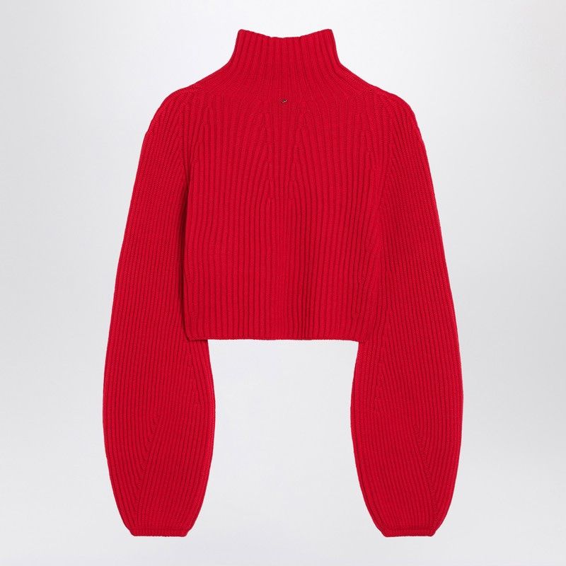 MAX MARA SPORTMAX Cropped Virgin Wool Turtleneck Jumper