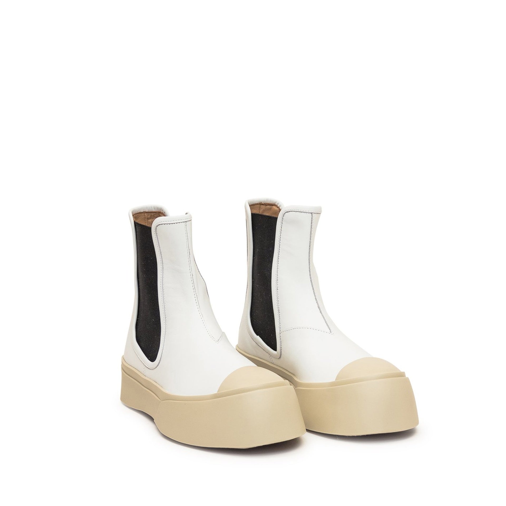 MARNI Sophisticated Pablo Leather Mini Ankle Boots