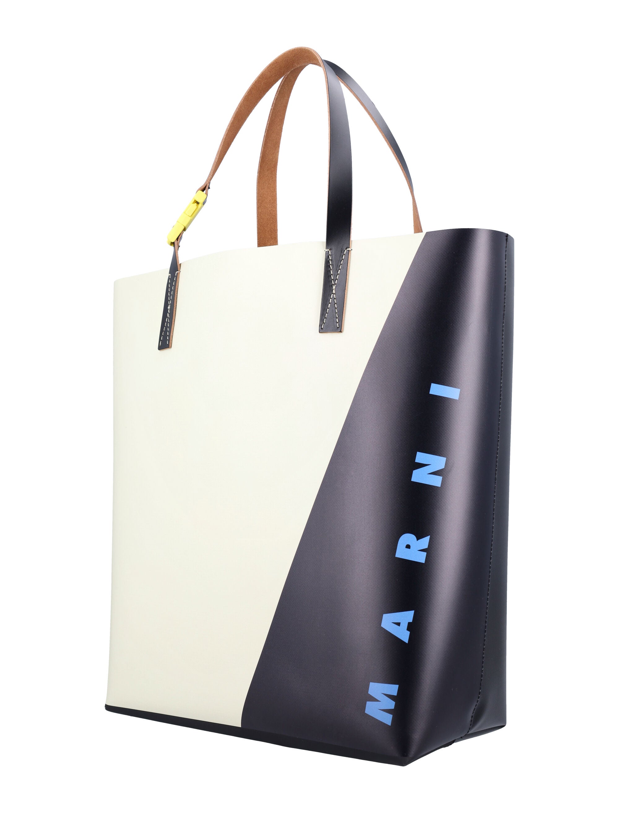 MARNI Stylish Two-Tone Diagonal Shopper - 40cm Height