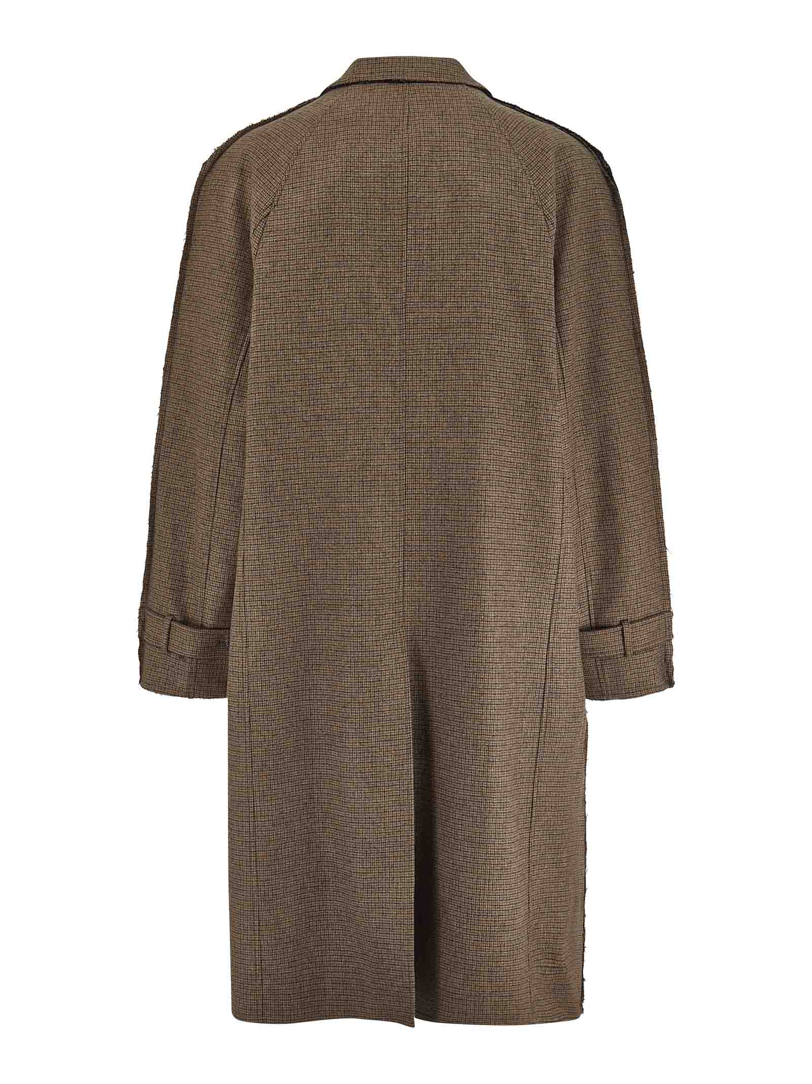 MARTINE ROSE Chic Checkered Design Single-Breasted Coat for Men