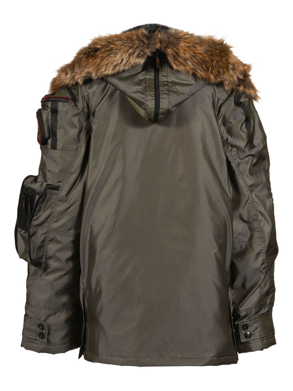 MARTINE ROSE Practical Fur-Trimmed Hooded Jacket for Men