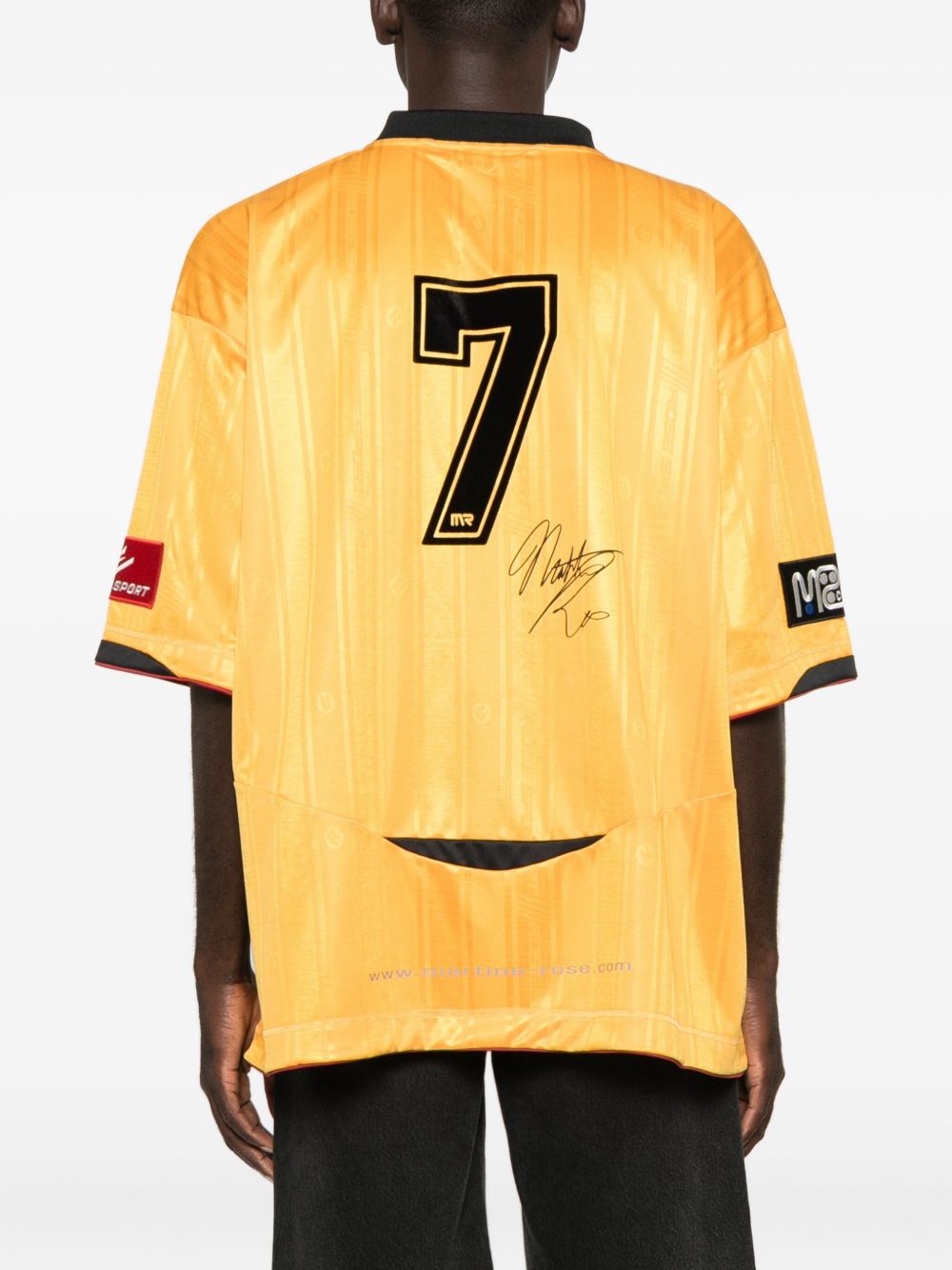 MARTINE ROSE Football-Inspired V-Neck T-Shirt for Men