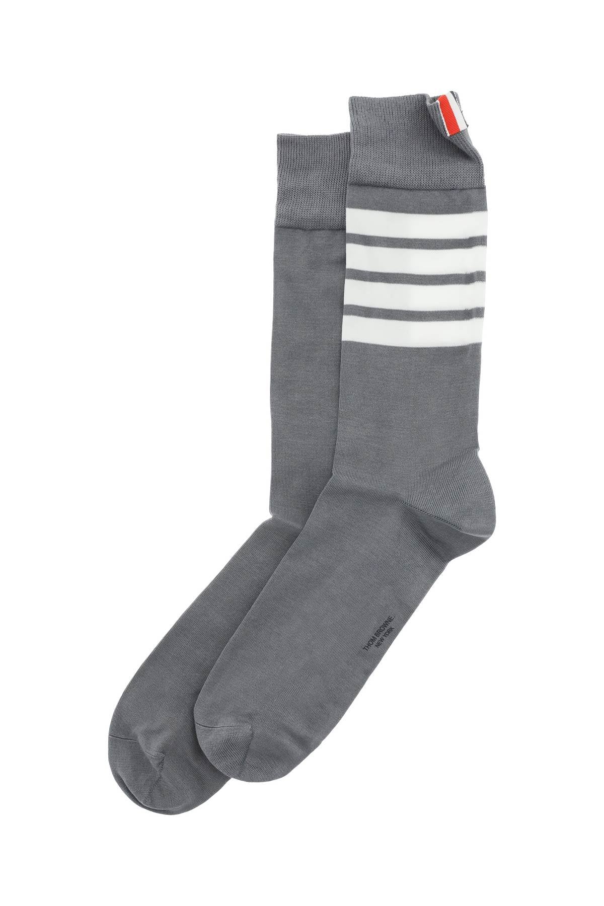 THOM BROWNE Men's 100% Leather Mid Socks