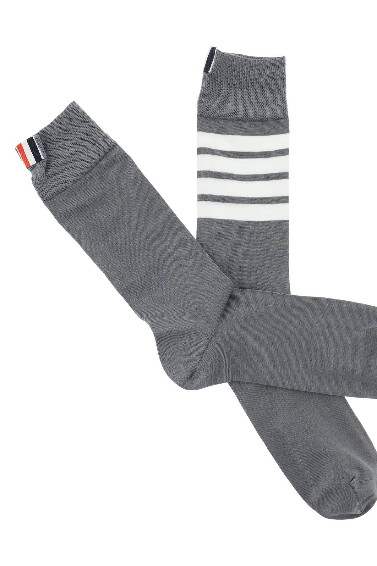 THOM BROWNE Men's 100% Leather Mid Socks