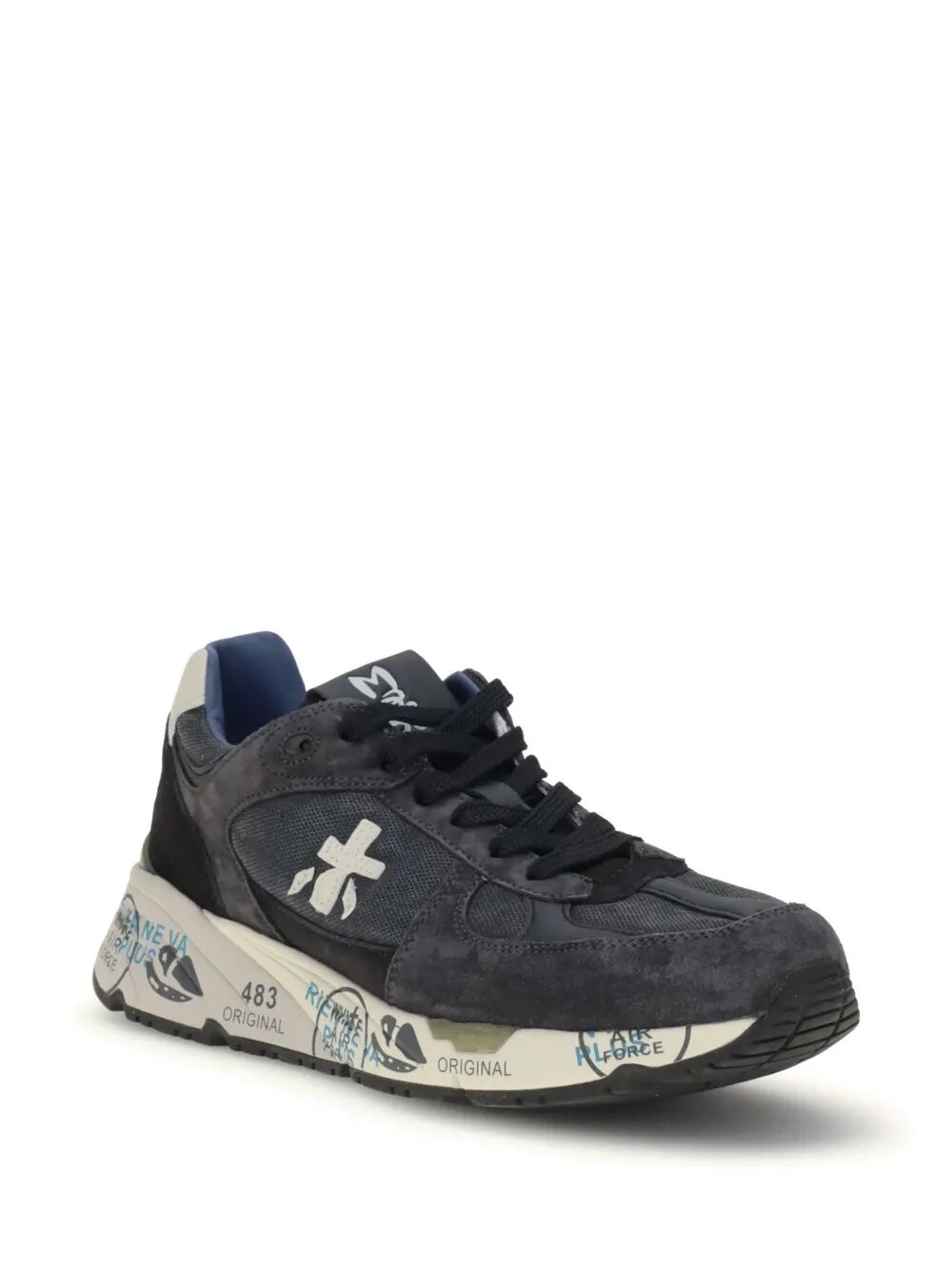 PREMIATA Men's Suede and Mesh Sneakers