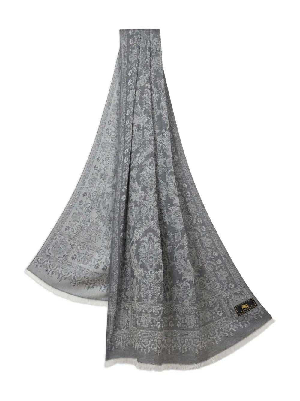 ETRO Paisley Design Fringed Scarf for Men