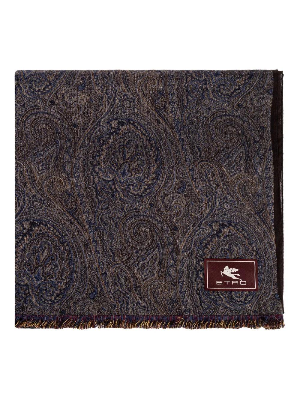 ETRO Paisley Pattern Fringed Scarf