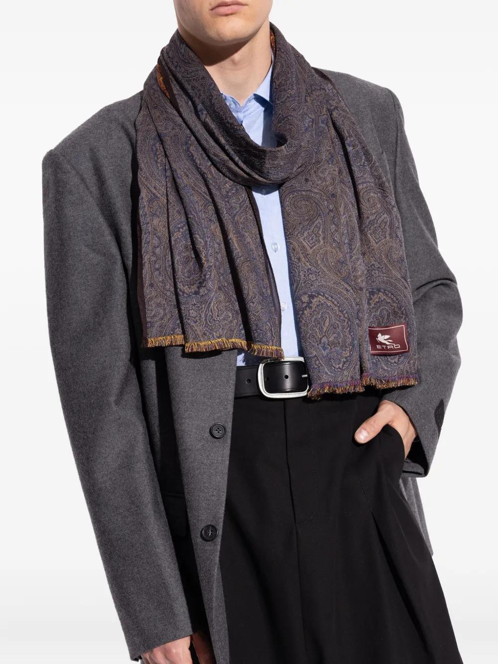 ETRO Paisley Pattern Fringed Scarf
