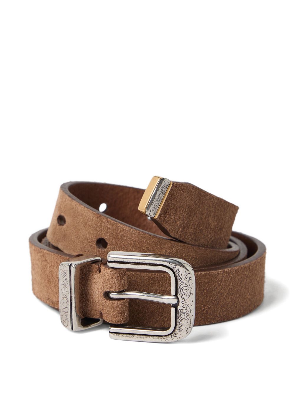 BRUNELLO CUCINELLI Classic Leather Belt with Adjustable Fit for Men