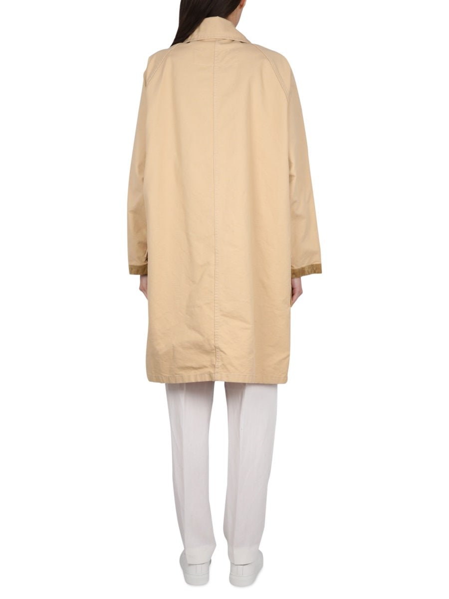 FAY Front Closure Caban Coat with Four Hooks for Women