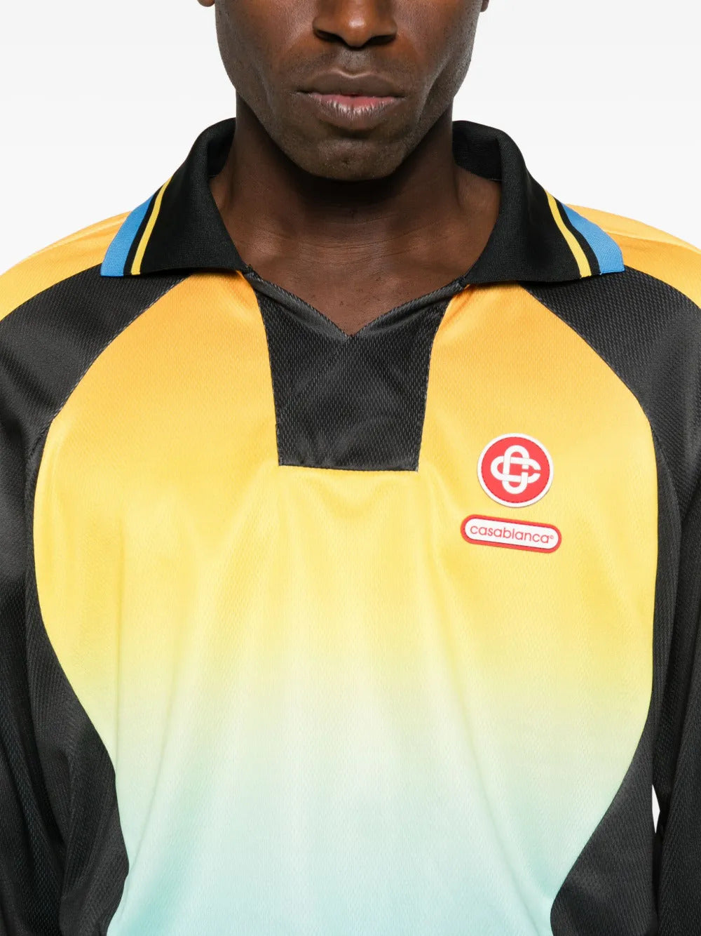 CASABLANCA Gradient Long Sleeve Football T-Shirt