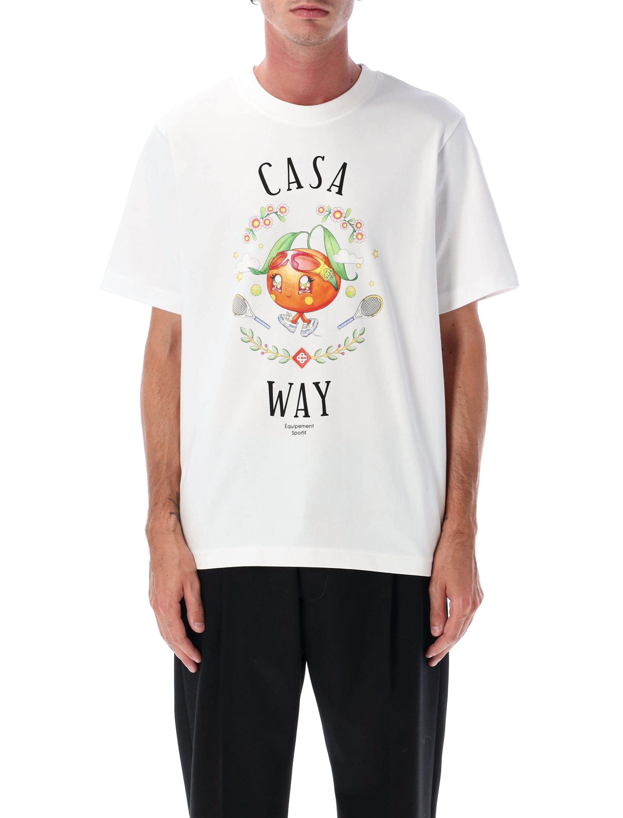 CASABLANCA Casa Way Orange Mascot T-Shirt - Size L