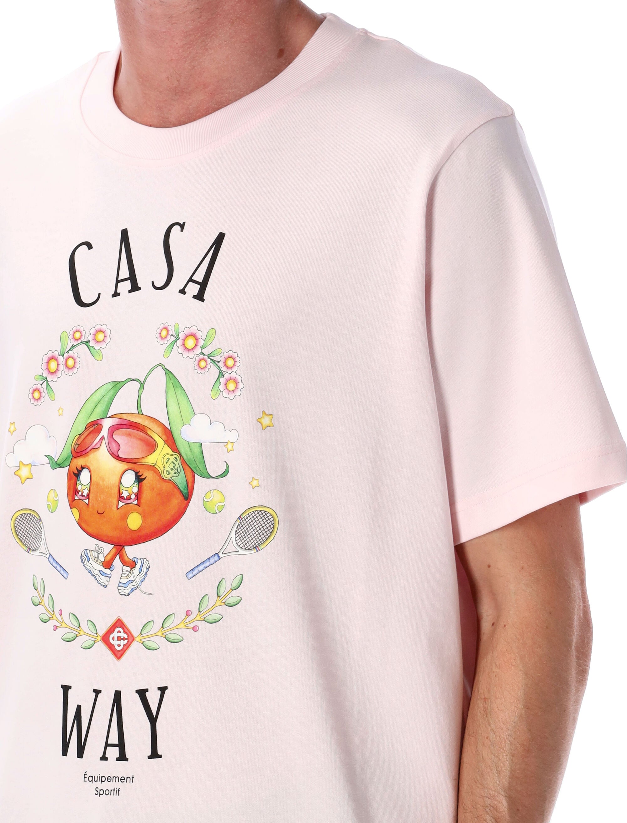 CASABLANCA Relaxed Fit Kawaii Orange Mascot T-Shirt