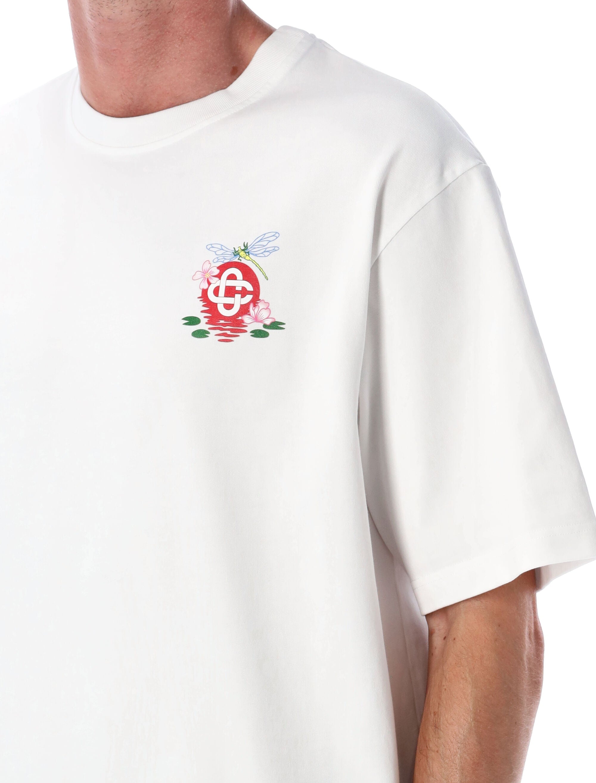 CASABLANCA Oversized Dragonfly Floral Printed T-Shirt - Fall/Winter 2025