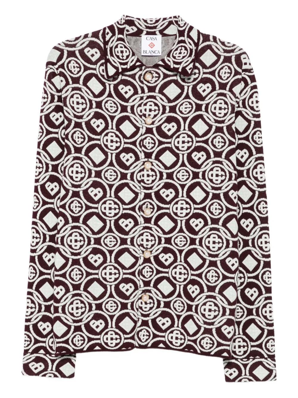CASABLANCA Monogrammed Button-Up Shirt