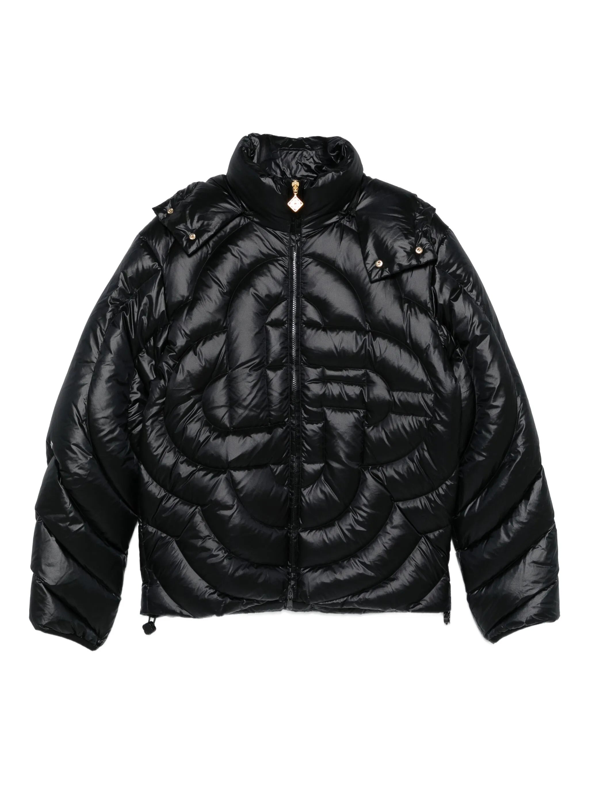CASABLANCA Quilted Nylon Down Jacket with Monogram - Size M