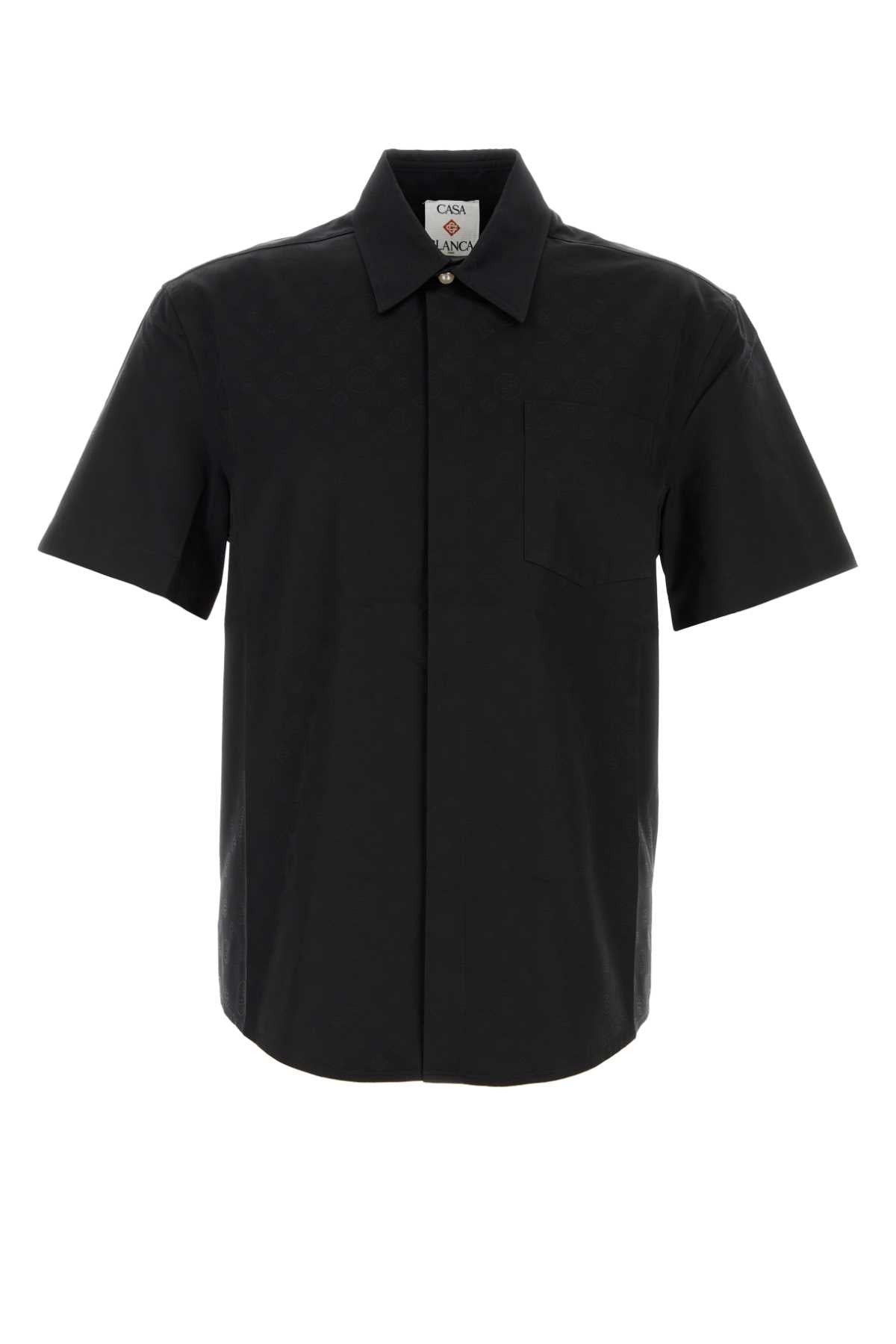 CASABLANCA Short Sleeve Cotton Button-Up Shirt