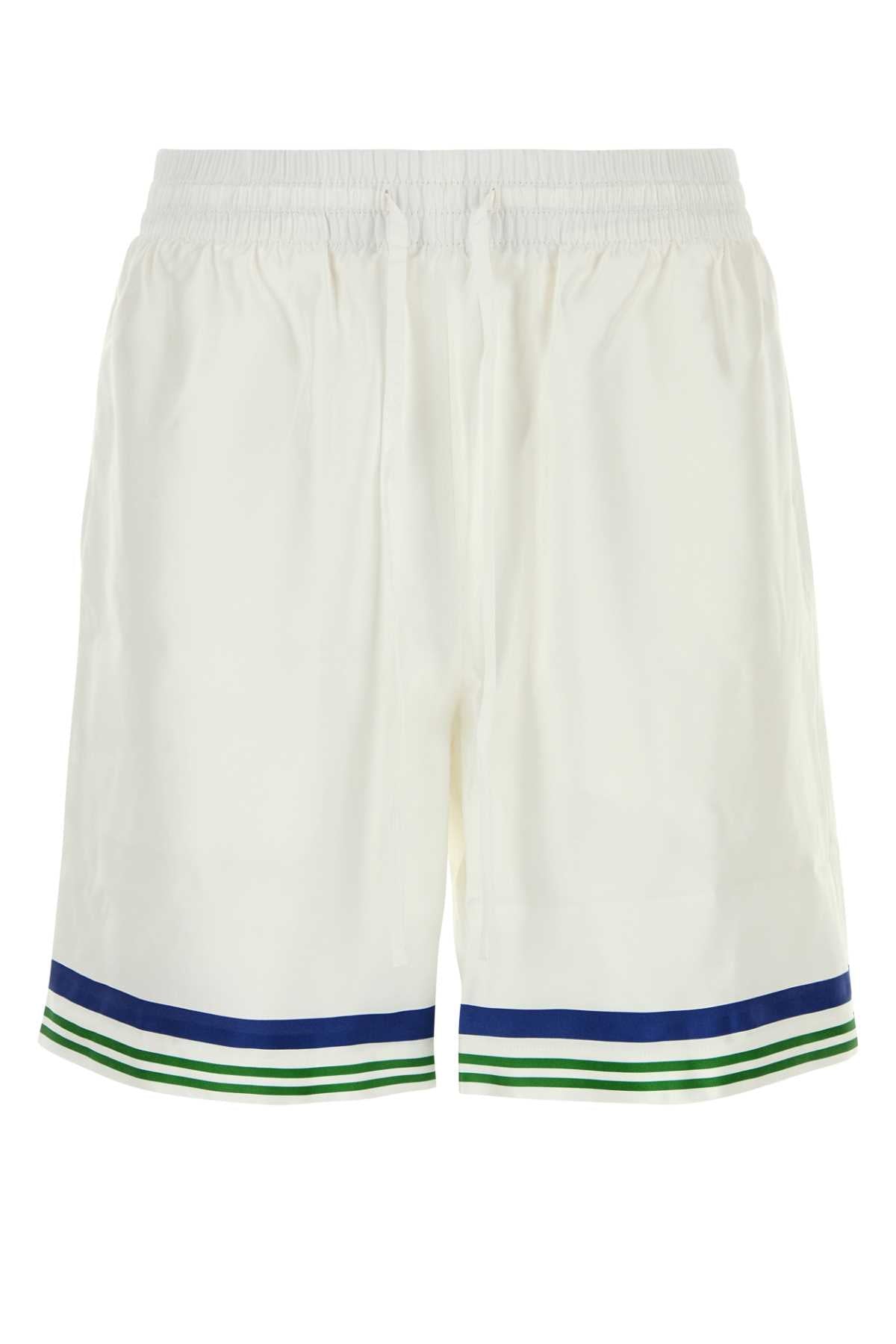 CASABLANCA Men's Mini Satin Bermuda Drawstring Shorts