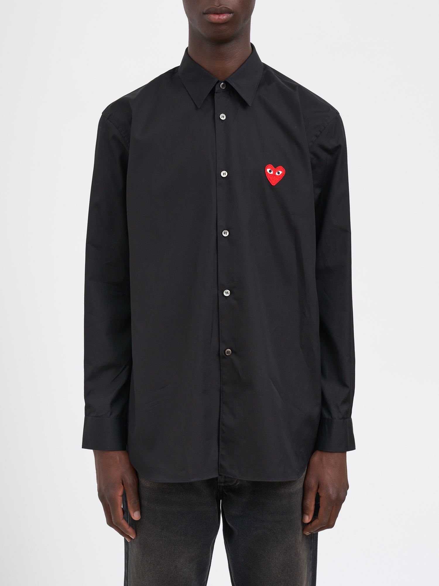 COMME DES GARÇONS PLAY Logo Appliqué Cotton Shirt for Men