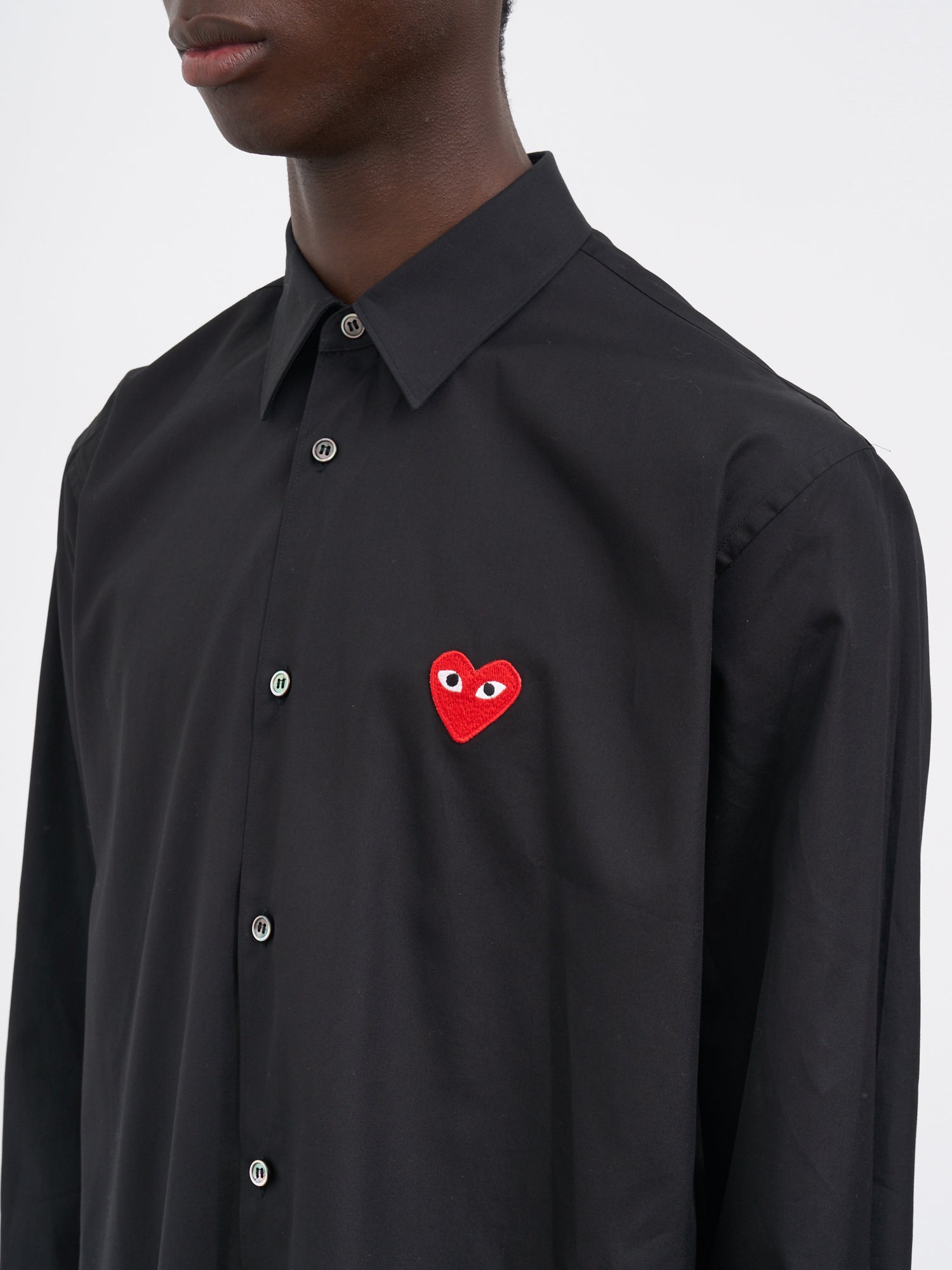 COMME DES GARÇONS PLAY Logo Appliqué Cotton Shirt for Men