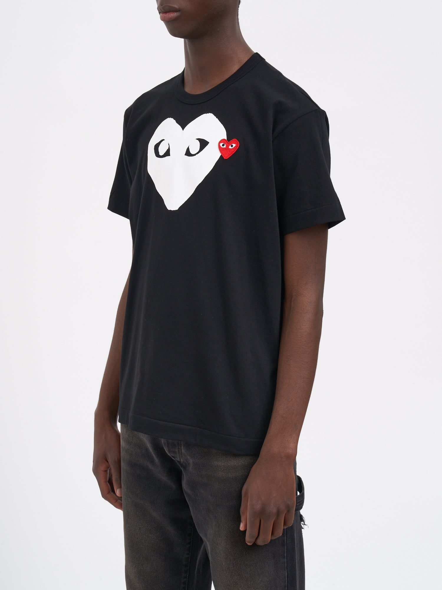 COMME DES GARÇONS PLAY Classic Crewneck Logo T-Shirt (Size L)