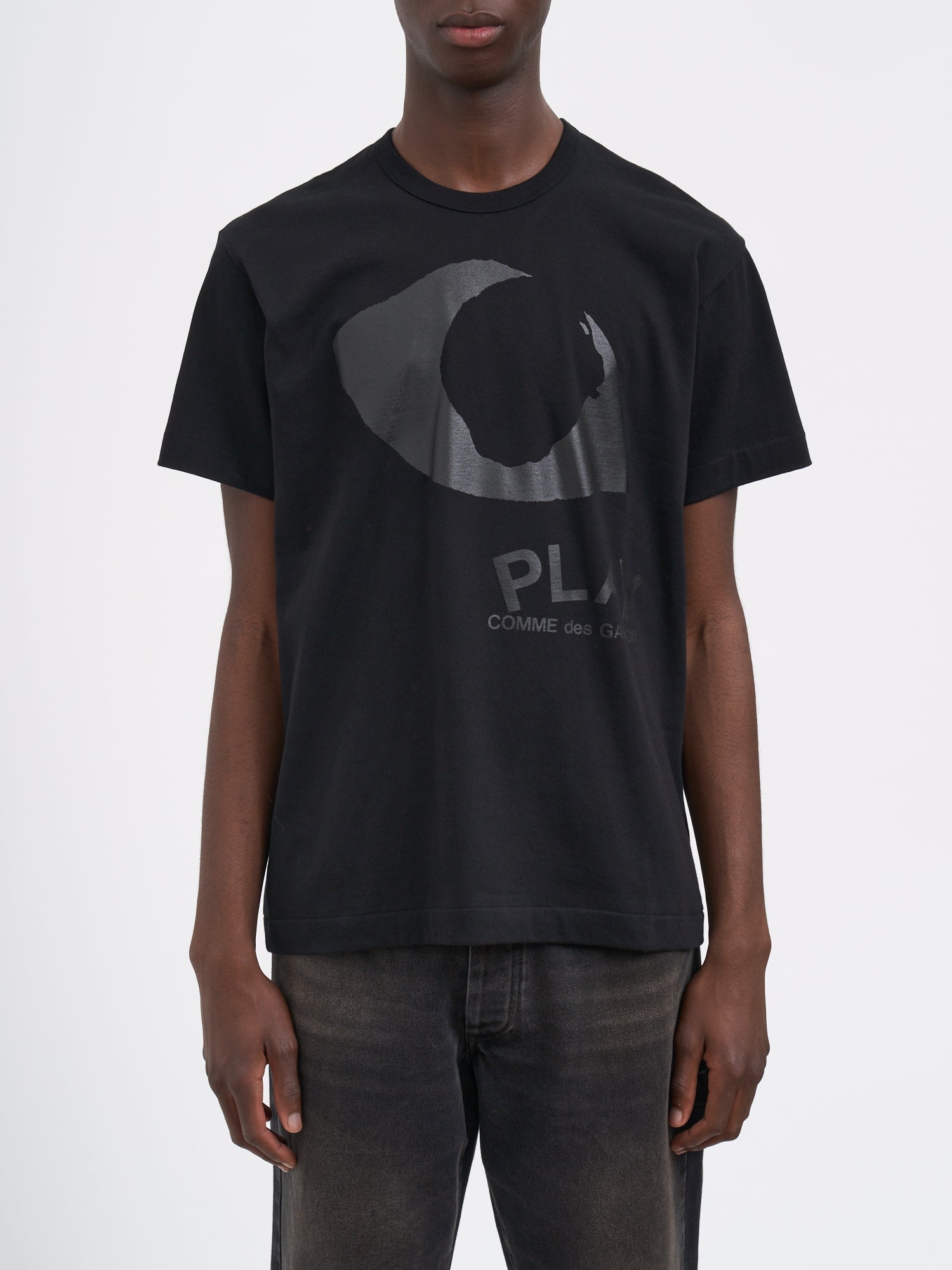 COMME DES GARÇONS PLAY Cotton Logo Crewneck T-Shirt - Size L