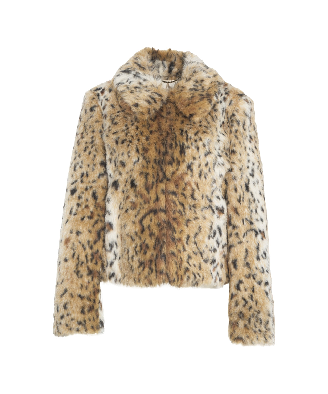 MAX MARA Mini Faux Fur Jacket in Elegant Animal Print