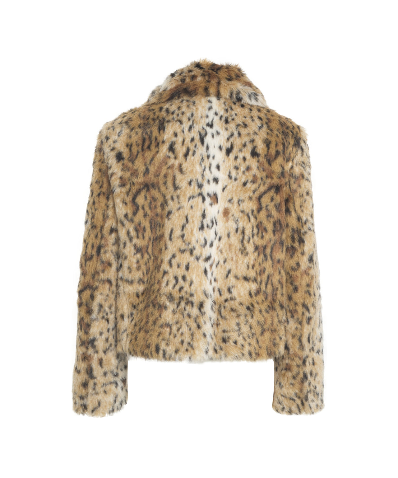 MAX MARA Mini Faux Fur Jacket in Elegant Animal Print
