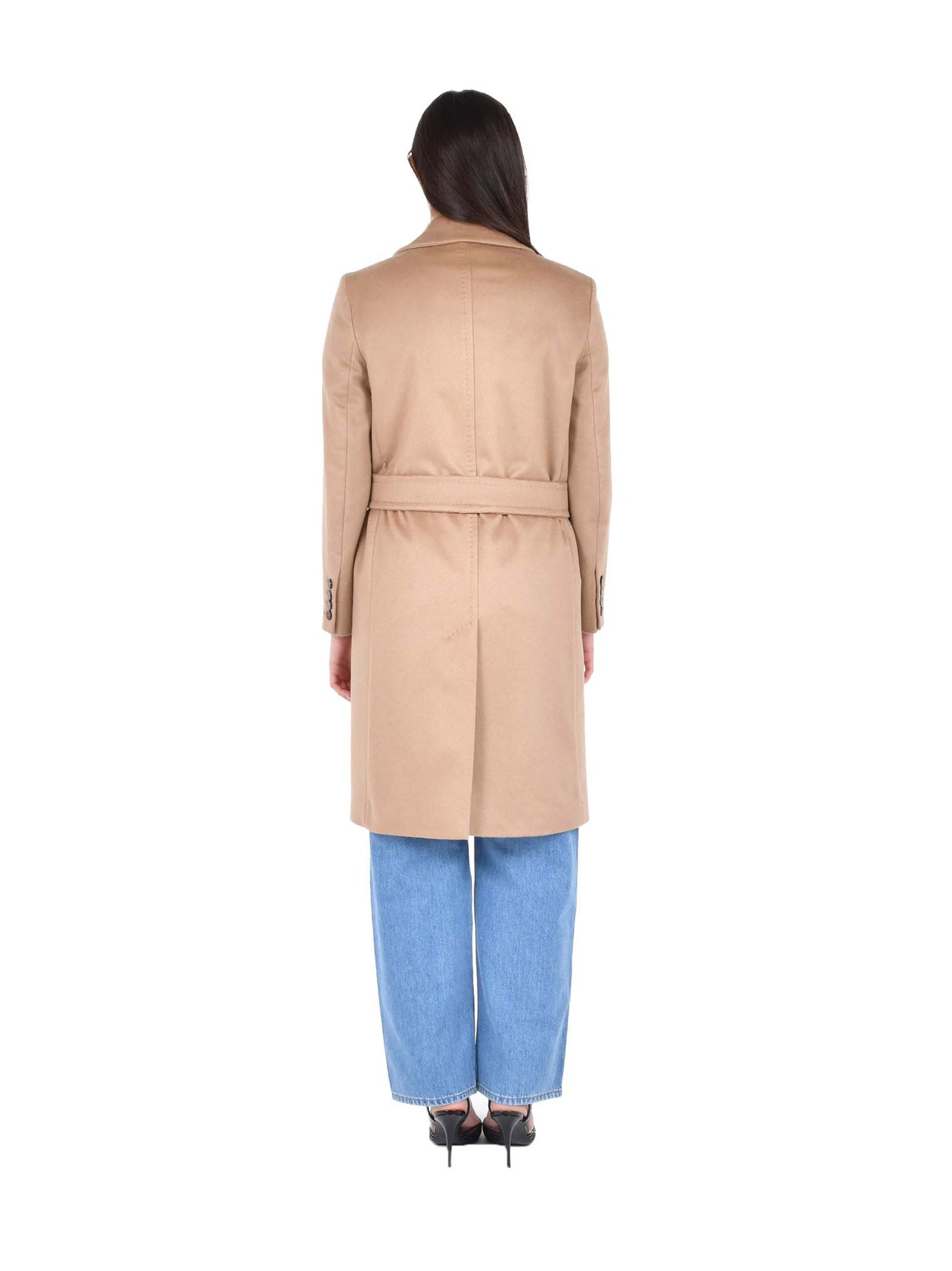 MAX MARA Elegant Midi Wrap Jacket with Belted Waist