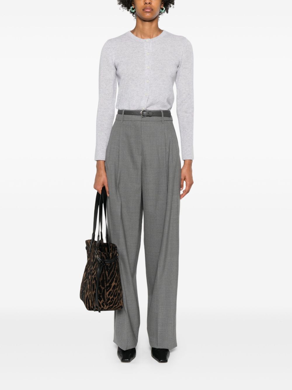 MAX MARA Elegant Wool Twill Trousers with Belt for Women