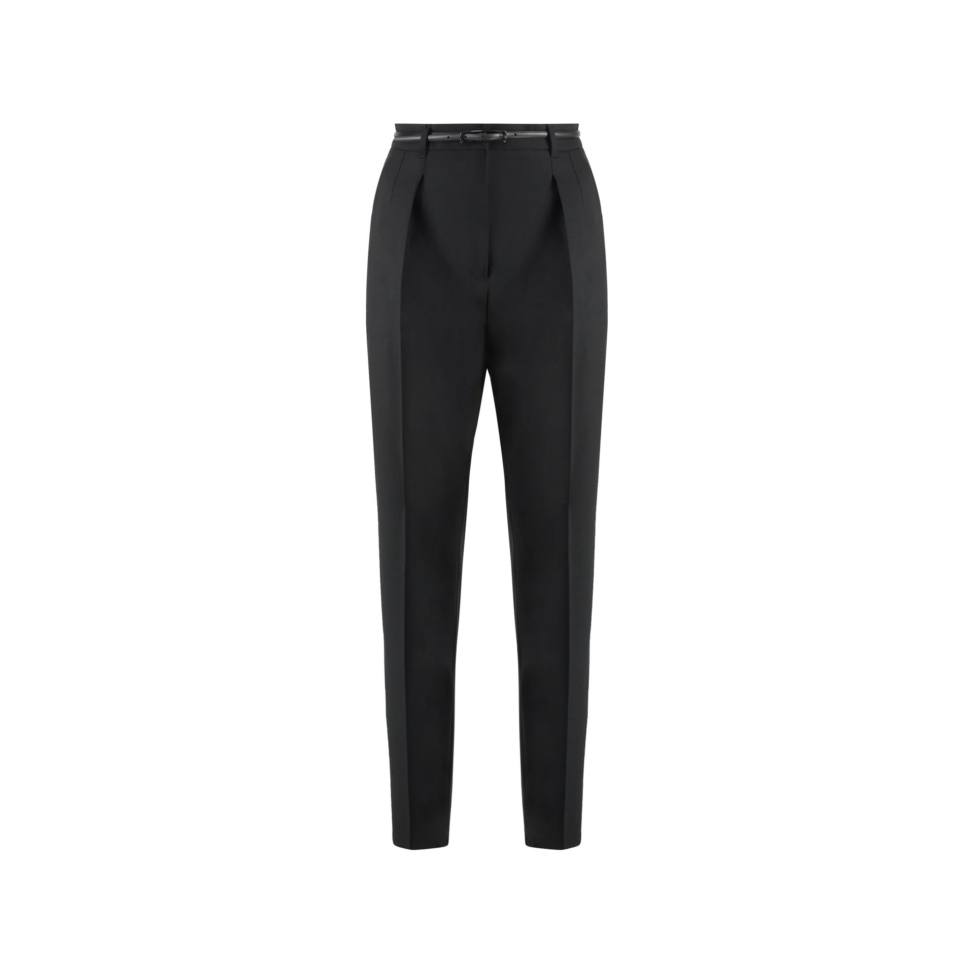MAX MARA STUDIO Classic Tailored Pants with Belt - Women’s Fashion
